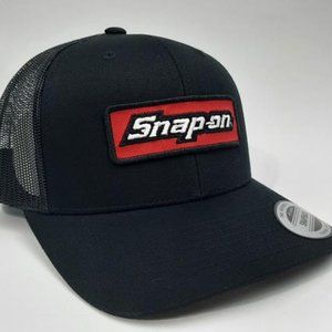 Snap On Tools Cap Hat Embroidered Patch Trucker Mesh Snapback Mechanic Racing